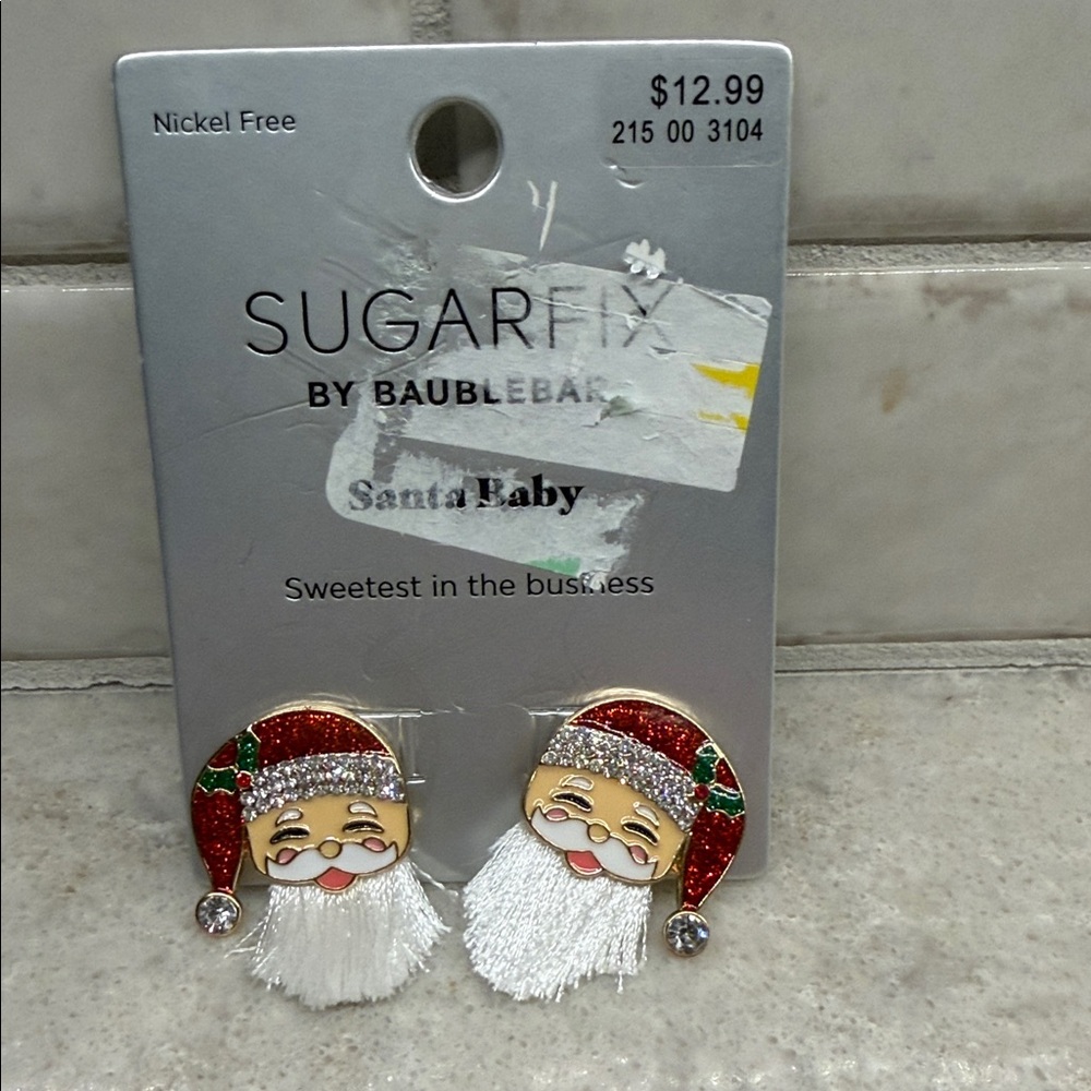 Sugarfix by BaubleBar Santa Baby Earrings - Red, White, and Gold